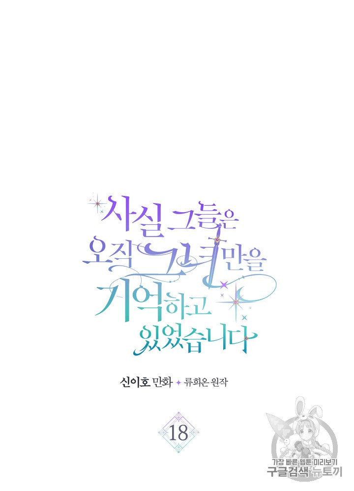 사실 그들은 오직 그녀만을 기억하고 있었습니다 18화 - 웹툰 이미지 5