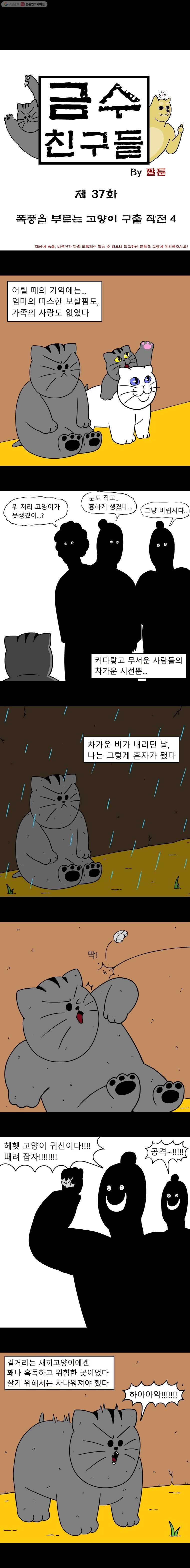 금수친구들 37화 폭풍을 부르는 고양이 구출 작전(4) - 웹툰 이미지 1