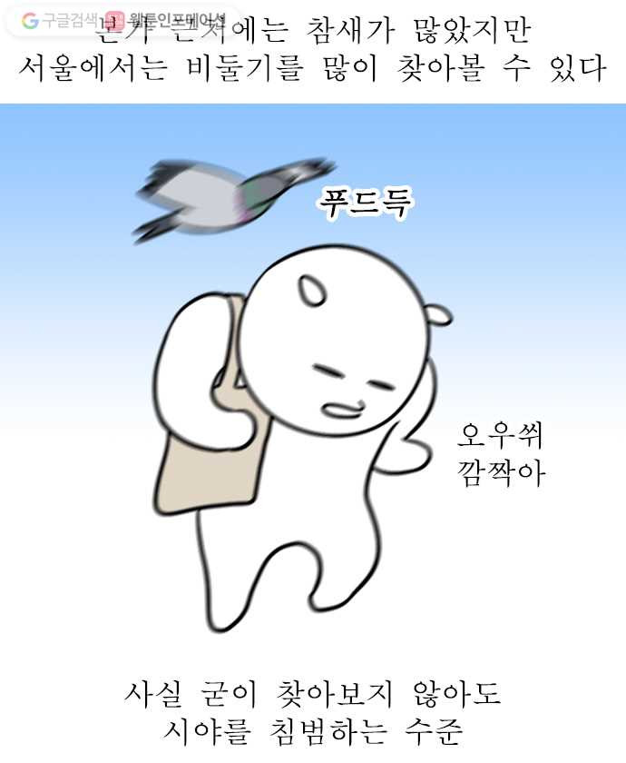 독립일기 29화 비둘기 - 웹툰 이미지 5