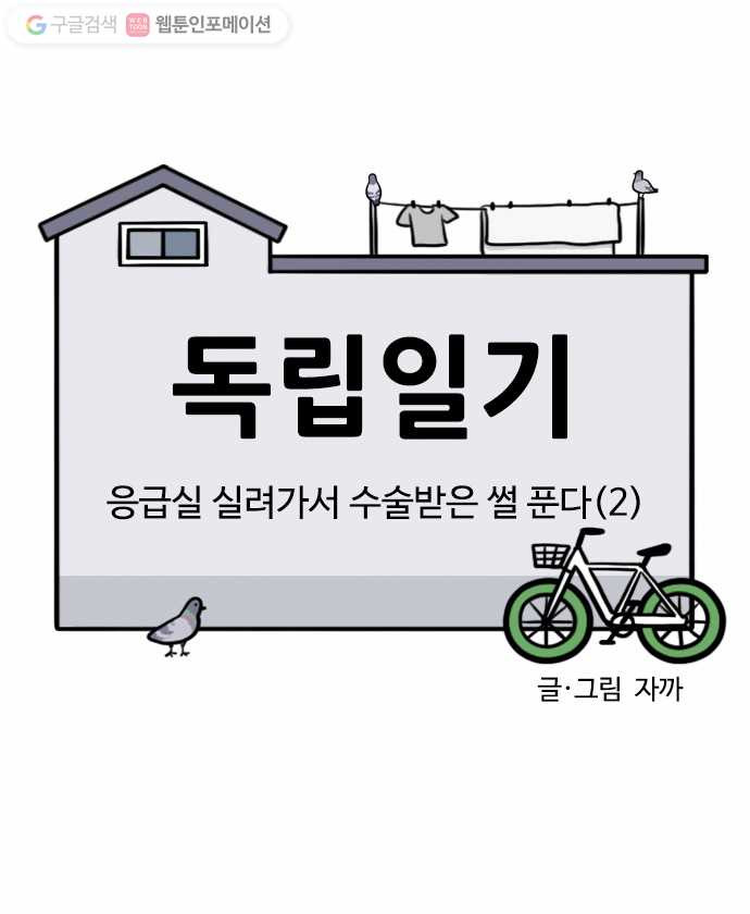 독립일기 48화 응급실 실려가서 수술받은 썰 푼다 (2) - 웹툰 이미지 2