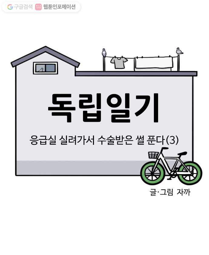 독립일기 49화 응급실 실려가서 수술받은 썰 푼다 (3) - 웹툰 이미지 2