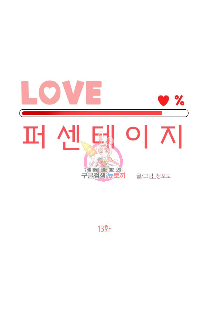 LOVE 퍼센테이지 13화 - 웹툰 이미지 1