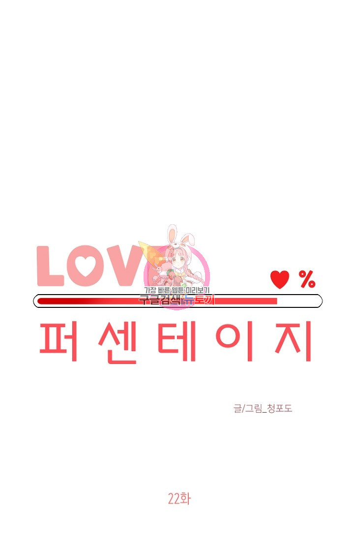 LOVE 퍼센테이지 23화 - 웹툰 이미지 1