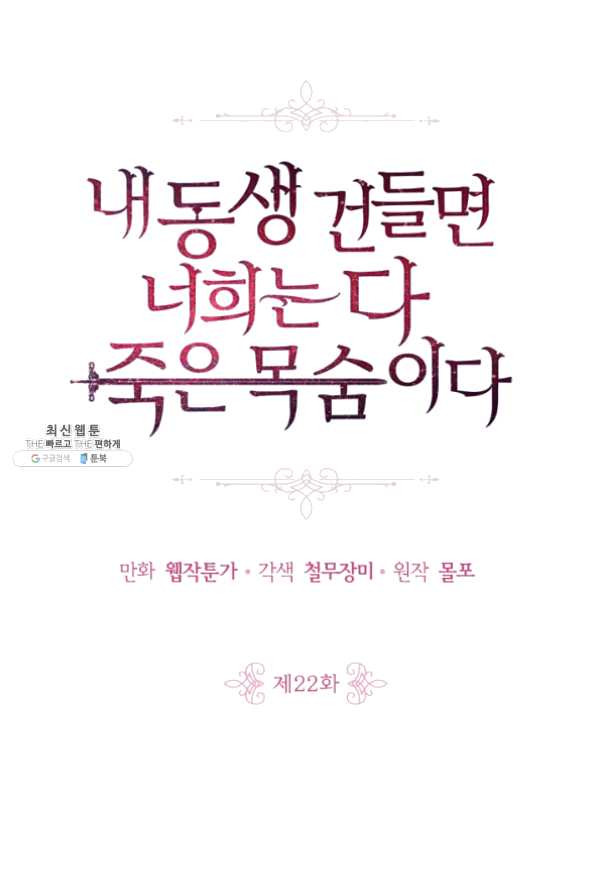 내 동생 건들면 너희는 다 죽은 목숨이다 22화 - 웹툰 이미지 7