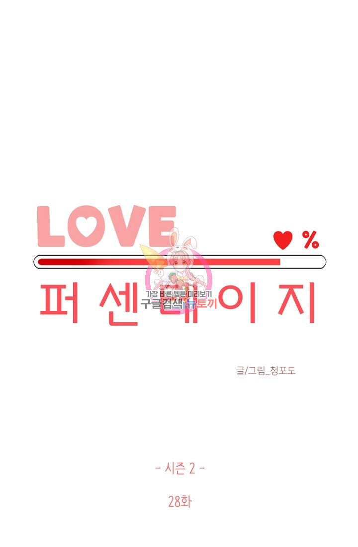 LOVE 퍼센테이지 시즌2 2화 - 웹툰 이미지 1