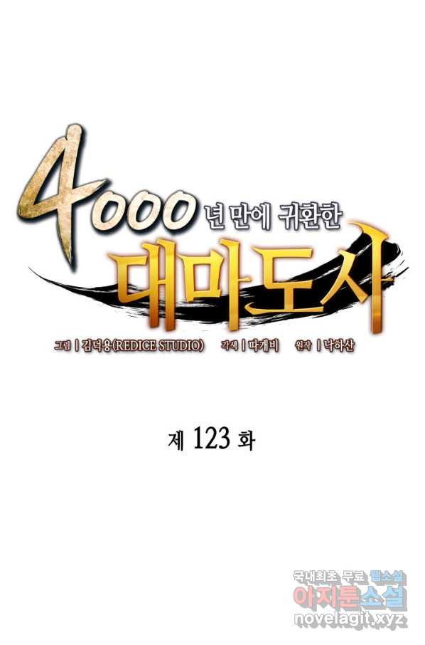 4000년 만에 귀환한 대마도사 123화 - 웹툰 이미지 1