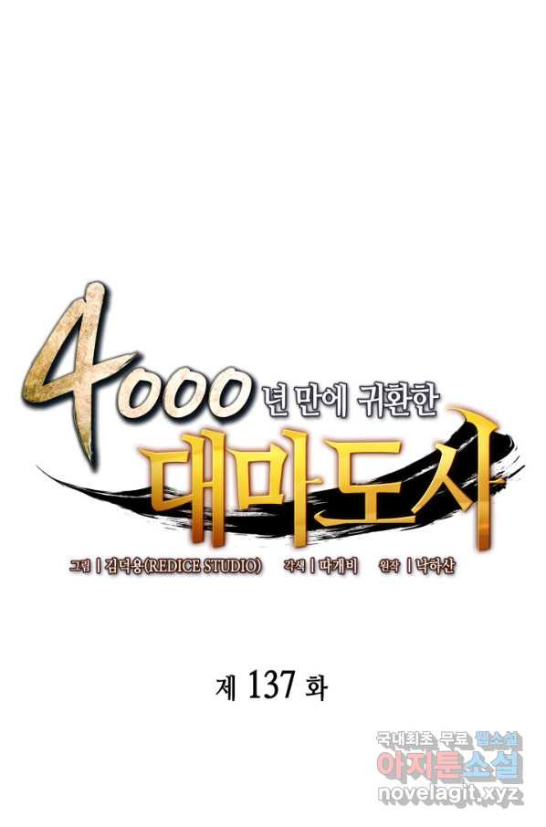 4000년 만에 귀환한 대마도사 137화 - 웹툰 이미지 1