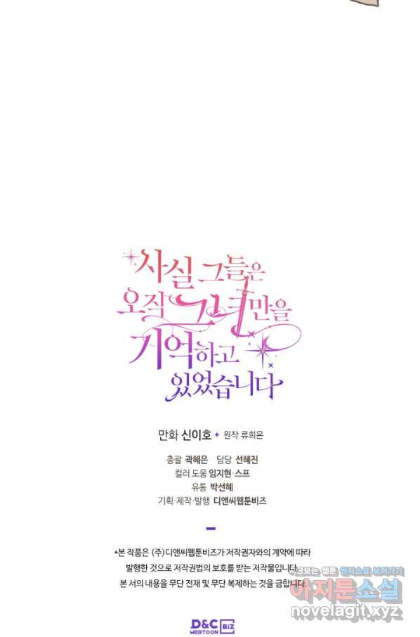 사실, 그들은 오직 그녀만을 기억하고 있었습니다 81화 - 웹툰 이미지 64