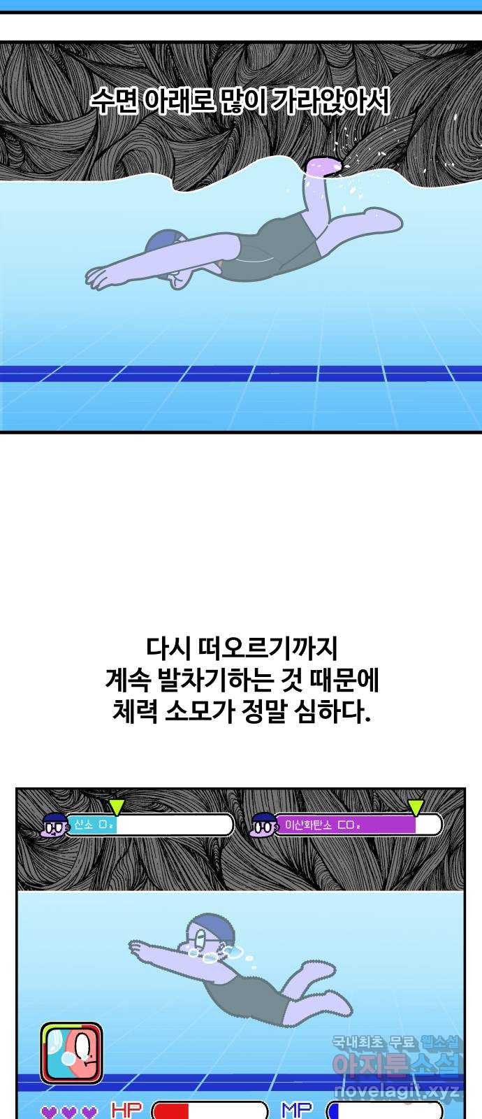 수영만화일기 시즌 2 13화 평영 팔 동작 - 웹툰 이미지 27