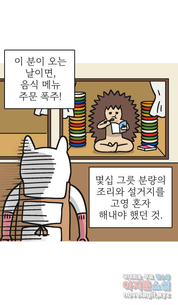 애옹식당 59화 수척해진 고슴 - 웹툰 이미지 3