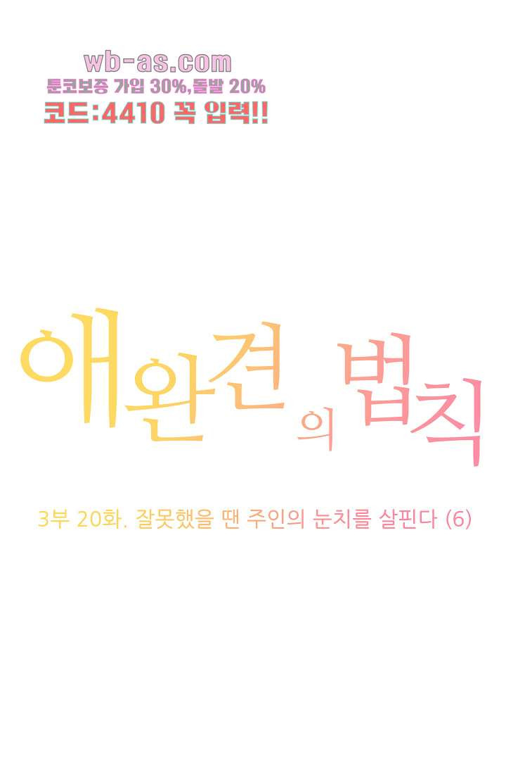 애완견의 법칙 3부 20화 - 웹툰 이미지 1