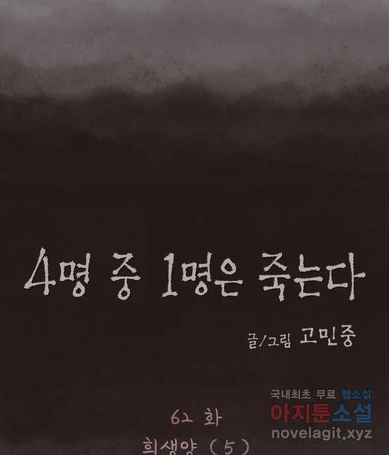 4명 중 1명은 죽는다 62화 희생양 (5) - 웹툰 이미지 11