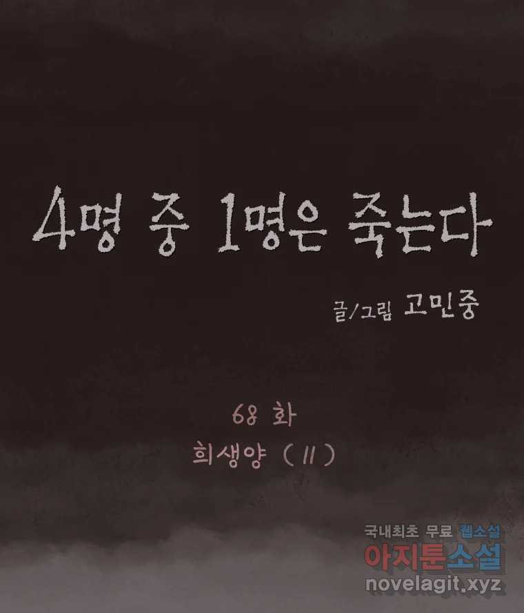 4명 중 1명은 죽는다 68화 희생양 (11) - 웹툰 이미지 12